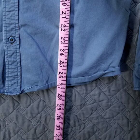 Brothers Sons Shirt Mens M Blue Button Up Long Sleeve Collared Dark Wash - Picture 4 of 9